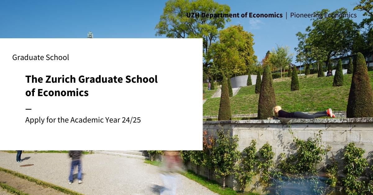 🇨🇭The Zurich Graduate School of Economics is recruiting new PhD students. Applications are now open. Apply by 15th January. 👉econ.uzh.ch/en/study/phd/z… #uzh #uzheconomics #PhDposition #PhD