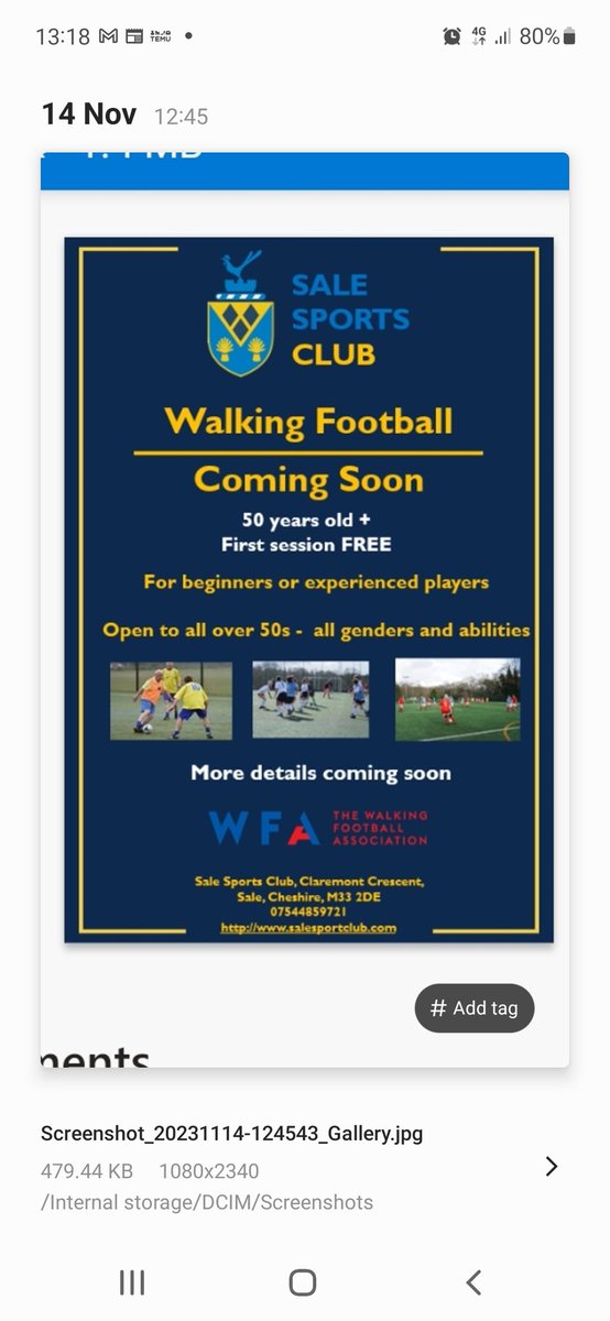 Sale Sports Club tweet media