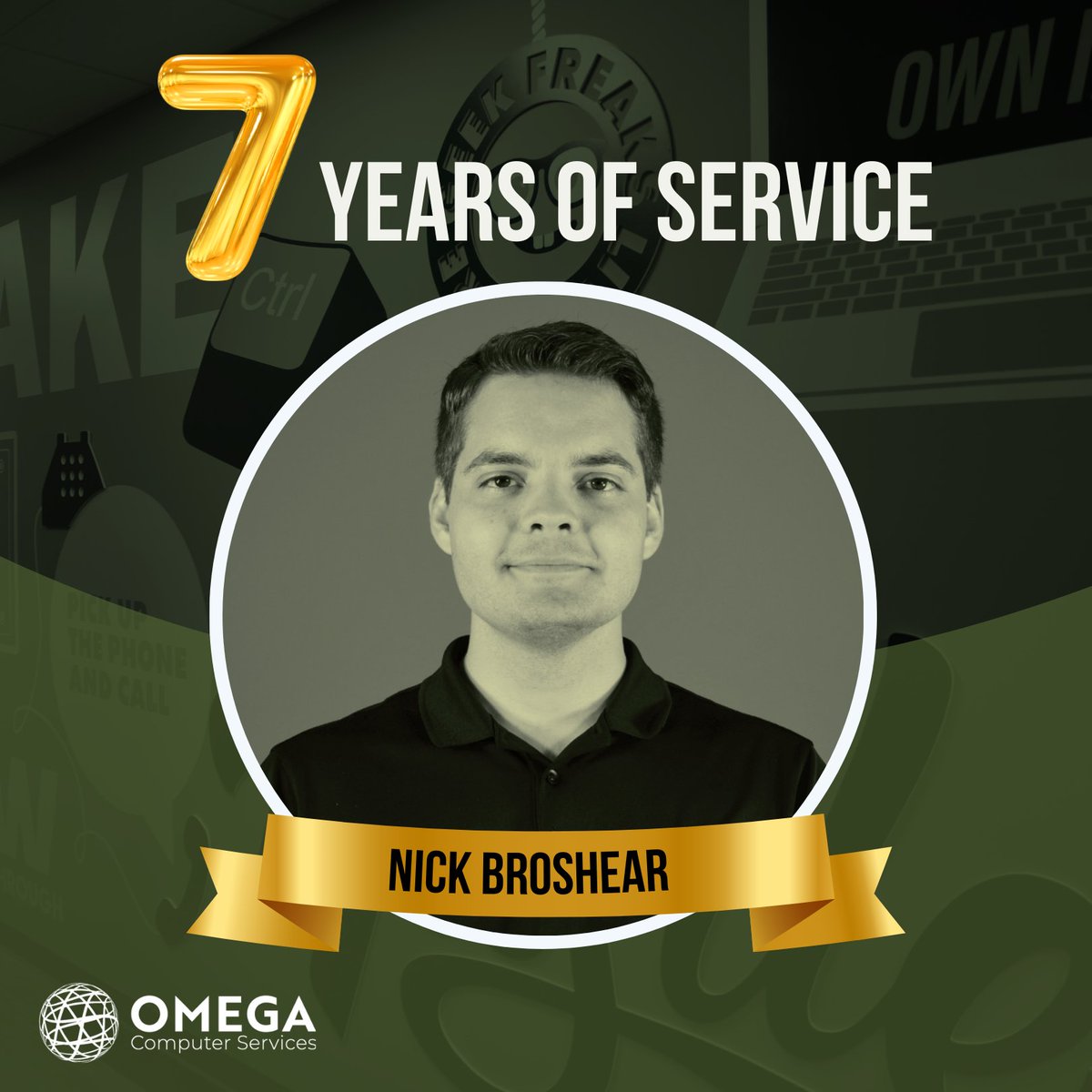 📷Congratulations to Nick on 𝟳 outstanding years with Omega! Nick is our Project Manager and handles a variety of tasks including onboarding clients, installing equipment, and managing large projects. Thanks for all your hard work and dedication, Nick! #workiversary