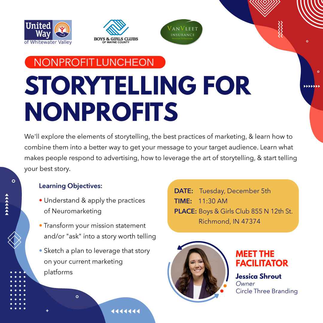 UnitedWayWV's tweet photo. Weβre just a few weeks away from Q4βs Non-Profit Lunch and Learn event! π©βπ«π₯
See you there!! https://t.co/qYO14LMs3V
Thank you to @BGCWC and @Vanvleetins for your sponsorship of this event! π€
#LunchandLearn #Nonprofit #SpeakerEvent #Marketing #UWWV https://t.co/0VhHG0Z4Ag