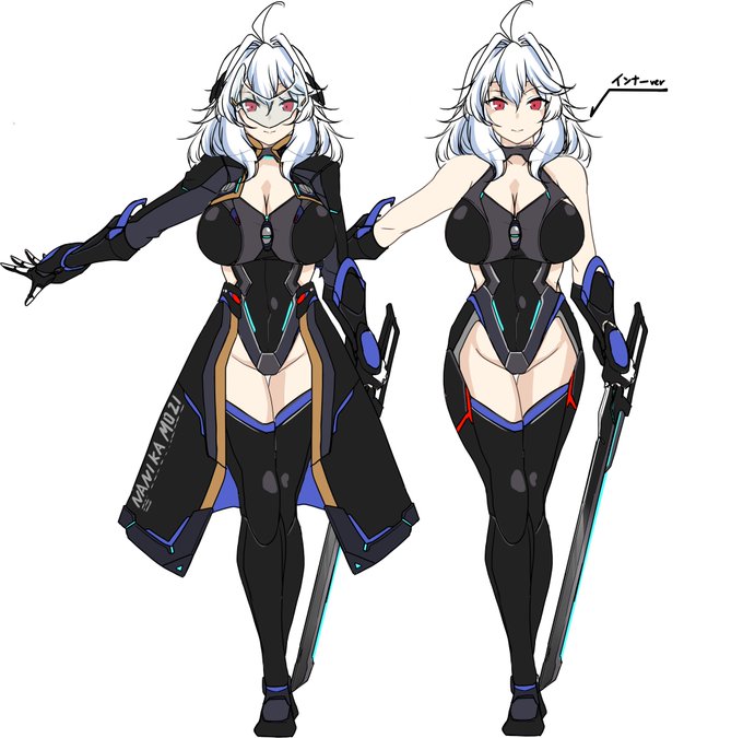 古のラフ発掘したんだけど、この機動力特化防御ダウンの未来さんどっかでちゃんと描きたい 