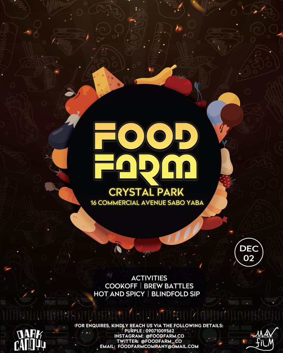 foodfarm_co's tweet photo. All roads lead to Food Farm 2.0

Dec 2
Crystal Park, Sabo Yaba
Come through for the food and fun!

Tickets available NOW!

#techfaircountdown ASUU #Tecnoblackfriday Mr Bayo Mikel Kanu NLC and TUC Buhari Chelsea Ramsdale https://t.co/N0F0LQOZKa