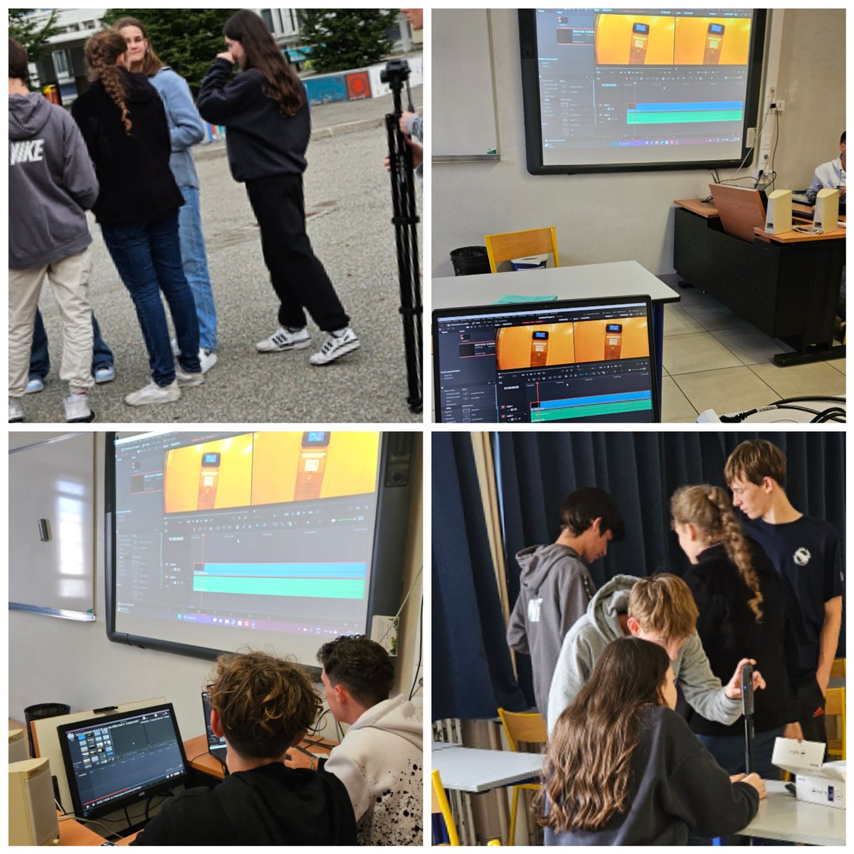 Projet #VR Panorama (création des capsules vidéo 360° pour découvrir l'université d'Aix Marseille) au lycée A Briand à Gap. Prise en main par des élèves des caméras 360 #Insta360 #Ricoh Thêta, logiciel de montage vidéo, casques  #Oculus #MetaQuest2 .  <a href="/PoleDane05/">L'équipe du 05</a>  <a href="/DranePaca/">DRANE Provence-Alpes-Côte d'Azur</a>