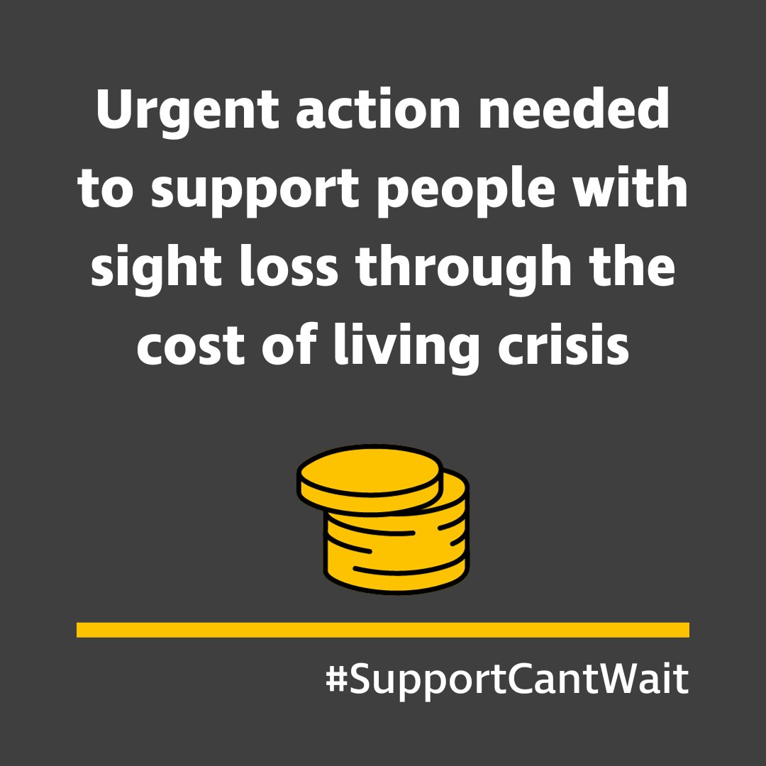 MySight York (@mysightyork) on Twitter photo Life costs more if you have sight loss.
Today we join over 65 charities to call on Chancellor <a href="/Jeremy_Hunt/">Sir Jeremy Hunt MP</a> to take urgent action in his Autumn Statement to support people with sight loss through the ongoing cost of living crisis
#SupportCantWait Life costs more if you have sight loss.
Today we join over 65 charities to call on Chancellor <a href="/Jeremy_Hunt/">Sir Jeremy Hunt MP</a> to take urgent action in his Autumn Statement to support people with sight loss through the ongoing cost of living crisis
#SupportCantWait