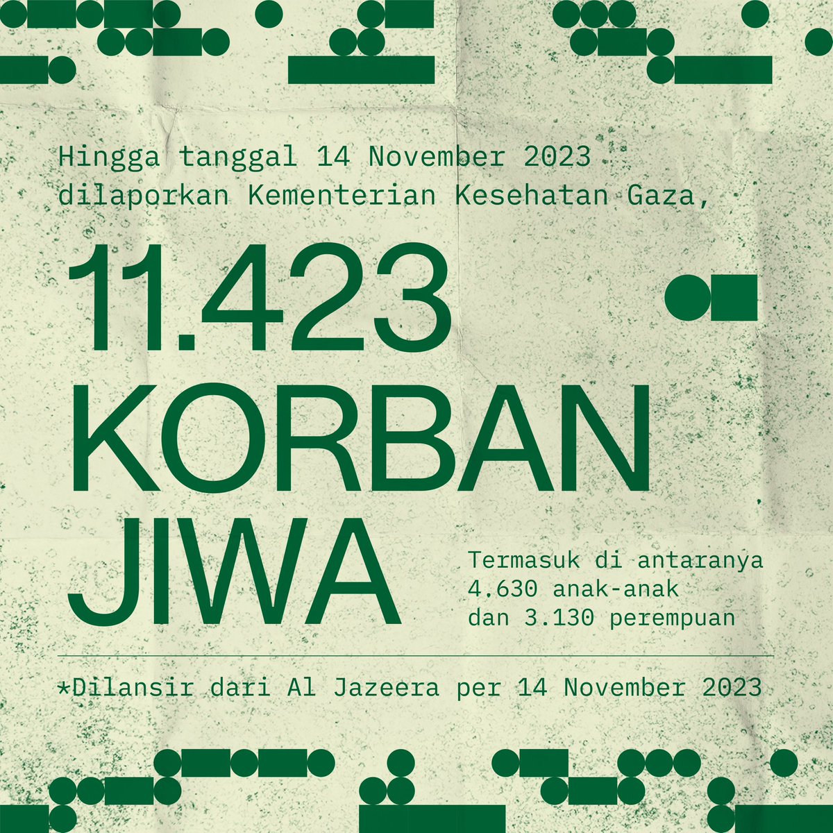 mblocspace's tweet photo. Apakah kita akan berdiam diri saja? ✊🏻

#stopthegenocide #westandwithpalestine
#mblocspace #ruangriang https://t.co/kdjTcDgPVR