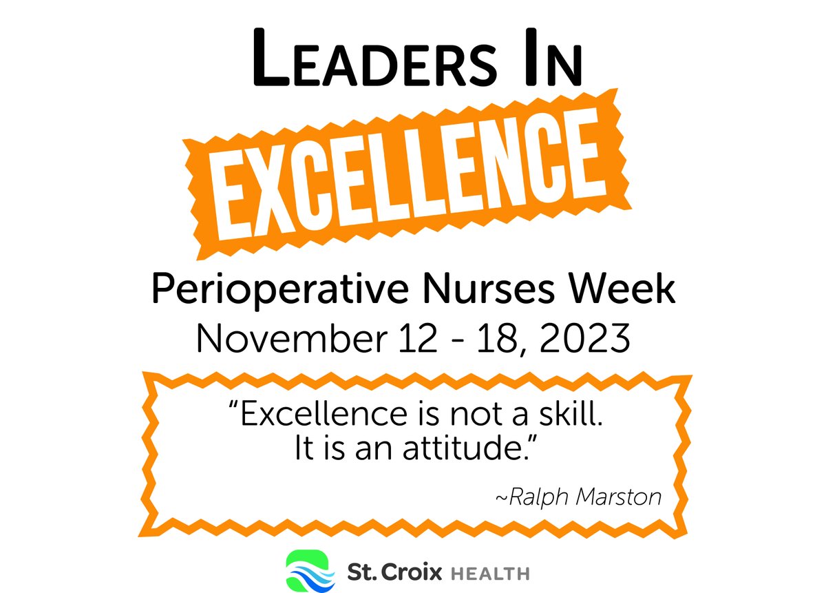 SaintCroixHlth's tweet image. A BIG thank you to the St. Croix Health perioperative nurses for keeping our patients, operating rooms, and recovery areas SAFE! You are EXCELLENT!

#Periopnursesweek2023 #StCroixHealth #SafeSurgeryTogether