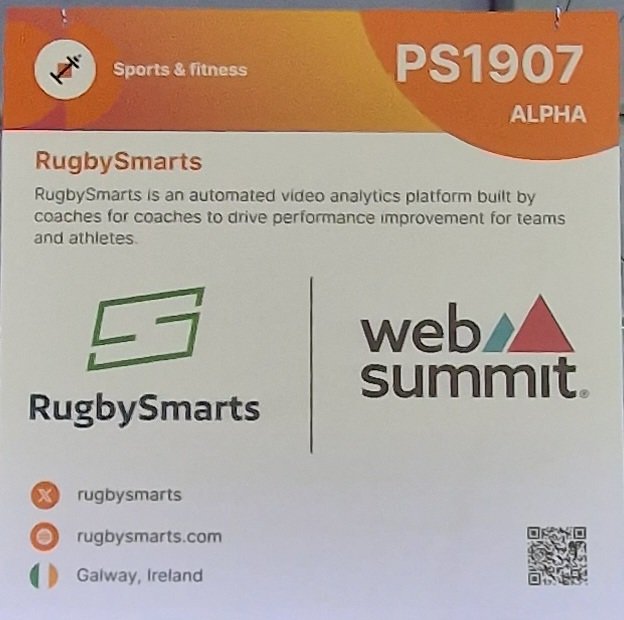Yvonne (@cromes) on Twitter photo If you're at #WebSummit2023 come and visit the <a href="/RugbySmarts/">RugbySmarts</a> stand. We right beside Stage 14 #sportstech #AI #videoanalysis If you're at #WebSummit2023 come and visit the <a href="/RugbySmarts/">RugbySmarts</a> stand. We right beside Stage 14 #sportstech #AI #videoanalysis