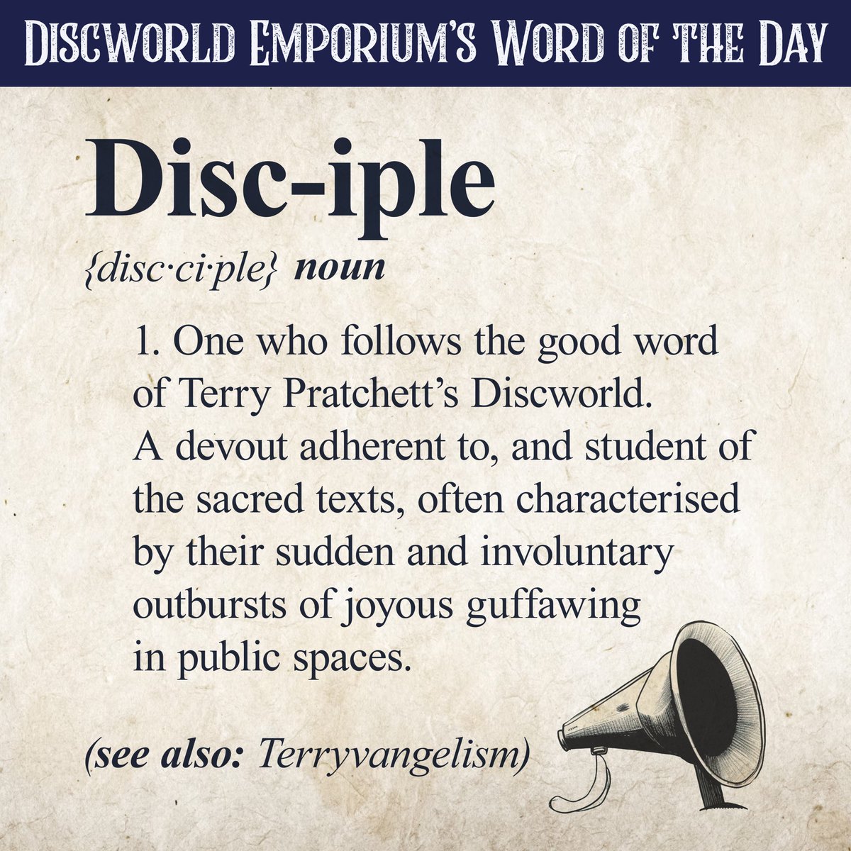 Today's word of the day... Who's the acolyte in your life?
#Discworld #TerryPratchett #GNUTerryPratchett #UnrealEtymology #WordOfTheDay