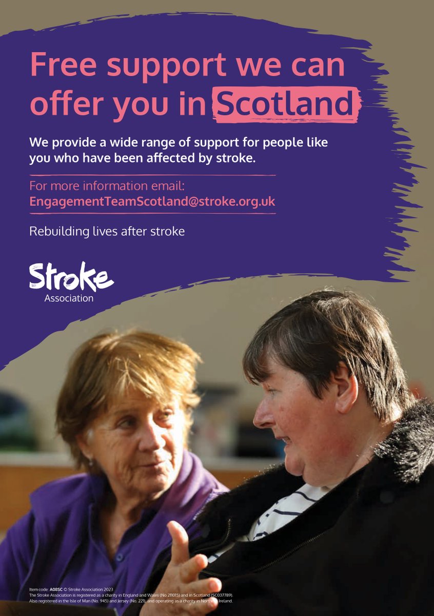 Please see our new leaflet about support we offer to people affected by stroke in Scotland. You can download the leaflet here:
tinyurl.com/bde99te3
For more information, contact: EngagementTeamScotland@stroke.org.uk
#careraware