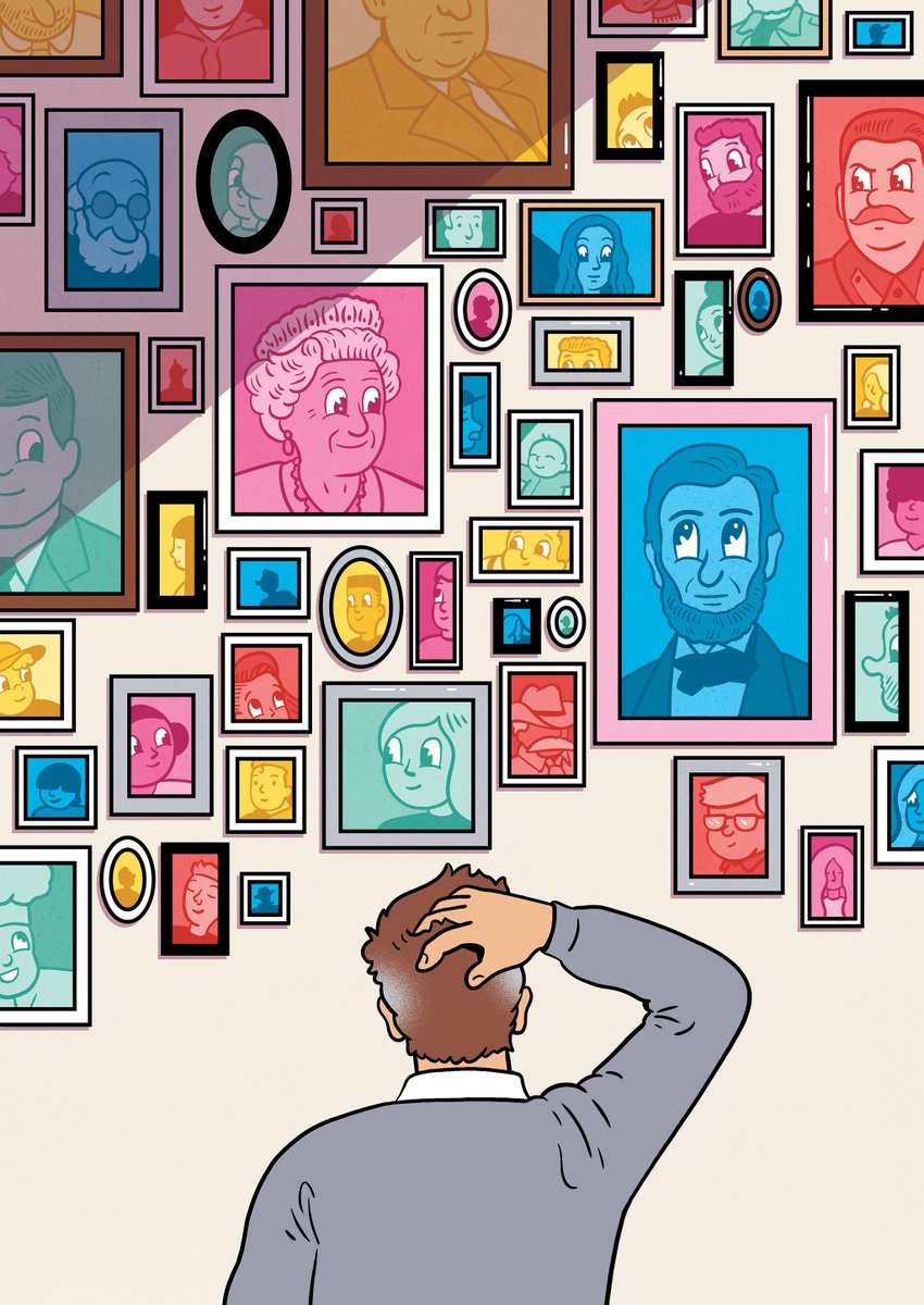 ryansnook's tweet photo. Another one for Philip Gulley’s column in @IndyMonthly  where he examines all the people he has met. I think I’ve been illustrating Phil’s column for over a decade now, we still haven’t met. https://t.co/oCuK5hnAi9