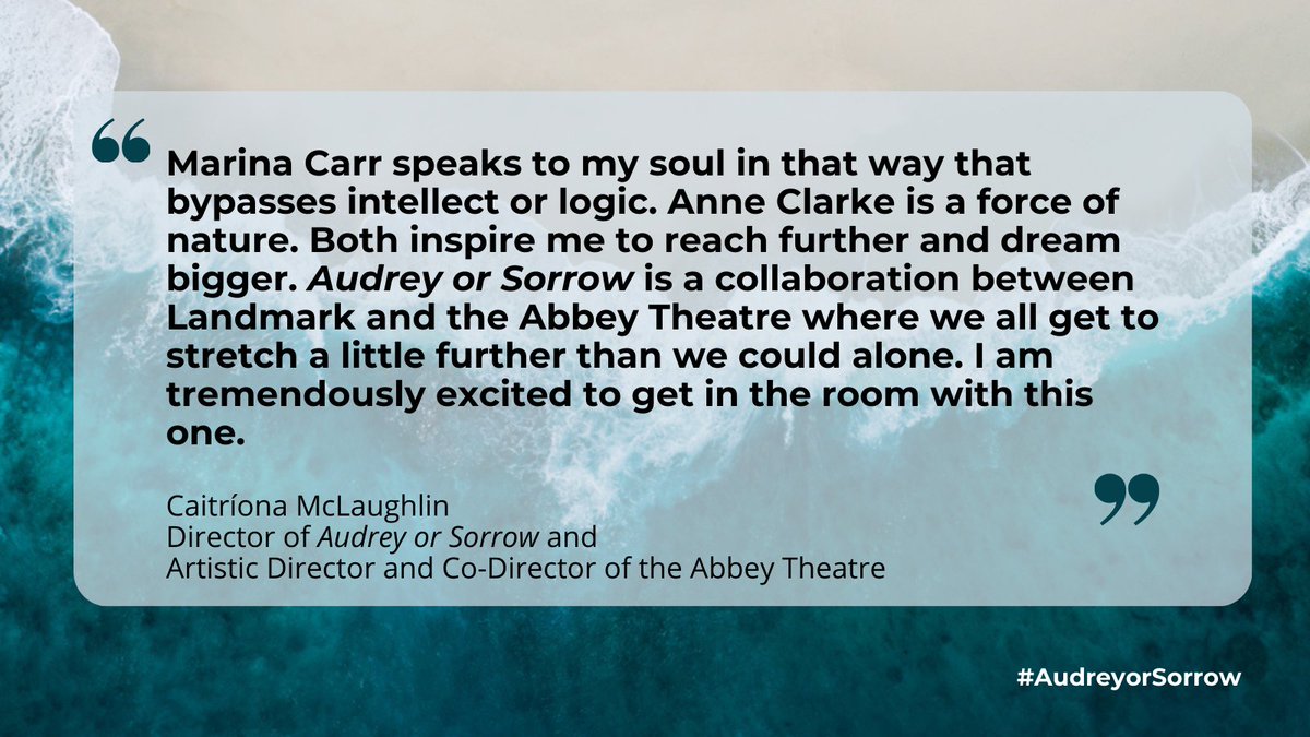 LandmarkIreland's tweet photo. Commenting Director of Audrey or Sorrow and Artistic Director and Co-Director of the @AbbeyTheatre, Caitríona McLaughlin said: https://t.co/Y6Wj8ItOdM
