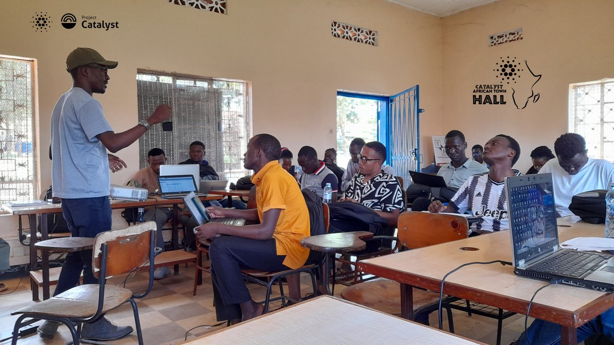 africa_townhall's tweet image. Empowering the future! 🌍✨ Over the weekend, we brought Cardano to the grassroots, enlightening students about the revolutionary technology behind the chain. Knowledge is the key to unlocking a blockchain-powered future! 🚀📚 #CardanoEducation #BlockchainForChange