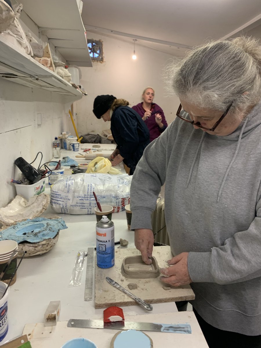 SLRHeartlands's tweet image. Getting stuck in with making silicone molds at ⁦@lsc_visual⁩ on our 3D resin printing, mold making and metal casting workshop. #irishdesignweek