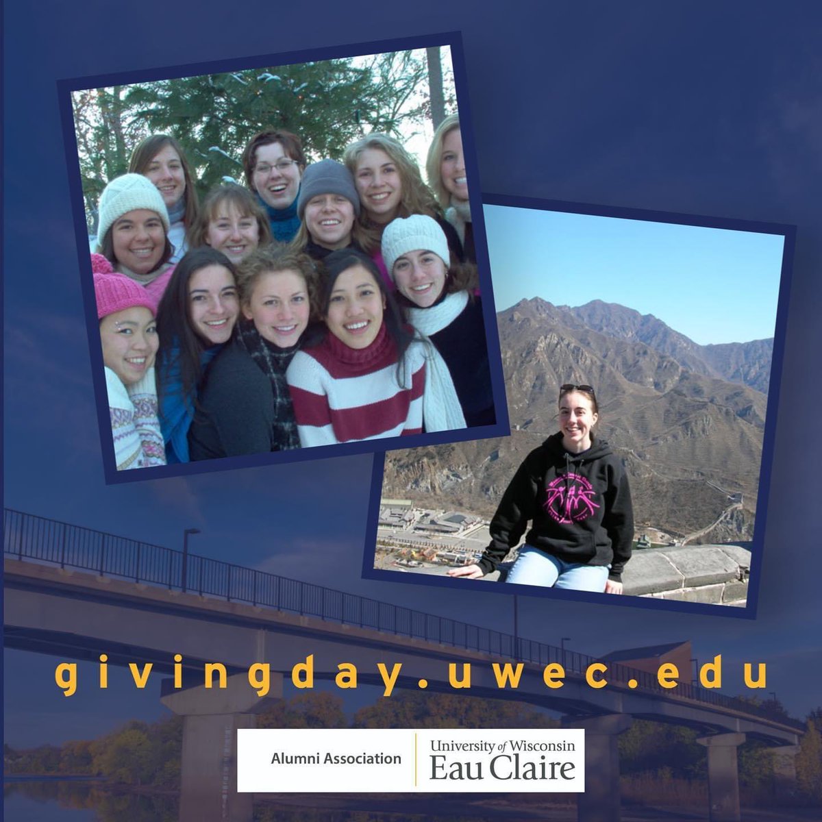 AHillHable's tweet image. UWEC’s Giving Day is Tues. Nov. 28th! Peep the throwbacks to RA life and my WoCo trip to China! I’m a Giving Day ambassador because UWEC is a remarkable institution &amp;amp; got me where I am today. Consider joining me in donating. Use this link givingday.uwec.edu/amb/hillhable 

#GiveUWEC
