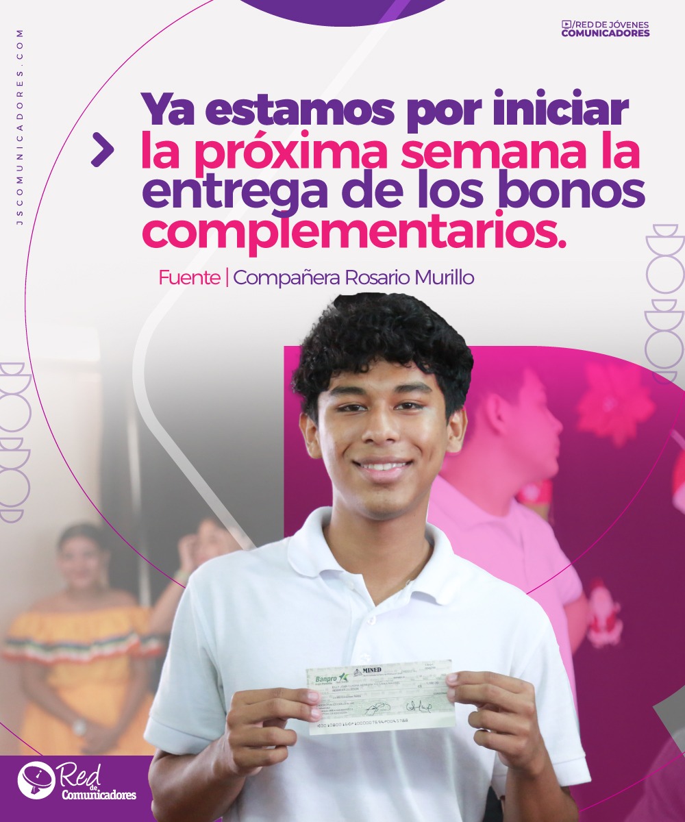 En #Nicaragua continuamos #EnVictoriasEducativas ✅ 

La próxima semana inicia la entrega del bono Complementario a los Bachilleres 2023. 🥳🥳🥳

Tenemos ➕ #VictoriasDelPueblo