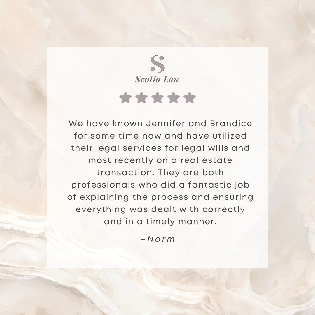 #testimonialtuesday Having clients who keep enlisting us as their lawyers is one of the best compliments we can receive! Thank you for trusting us to handle your legal matters with the care they deserve. 

#halifax #dartmouth #lawfirm #lawyers #probatelaw #familylaw