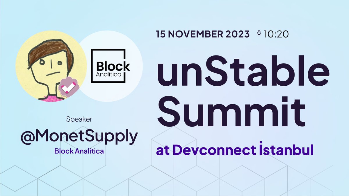 🎤 @Monetsupply is joining the unStable Summit tomorrow as a panelist! He will be part of the 'Security & Risk Management Considerations When Adopting Stablecoins' panel alongside: Nicholas Fett (Tellor), Watson Fu (Gauntlet), Seraphim Czecker (Ethena Labs) mod: @furkanakalcom