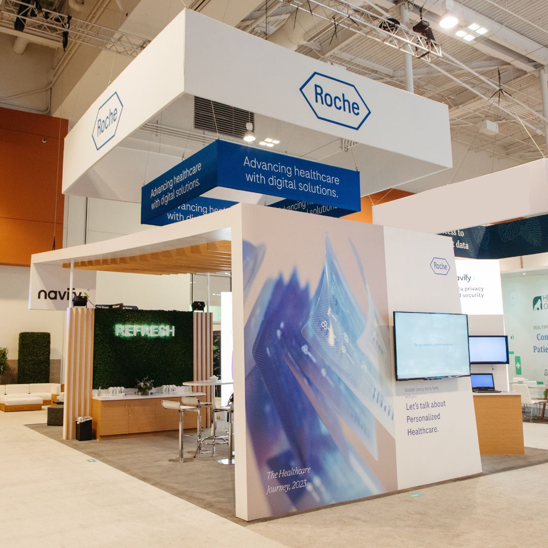 MaverickExhibit's tweet photo. As we reminisce about our incredible journey with Roche at the VIVE 2023 event, we can't help but share the magic once more. Our booth was a testament to innovation, collaboration, and unforgettable experiences.

#MaverickExhibits #ExhibitDesign #ViVE2023 #HealthCareInnovation https://t.co/6MVCPTkCpb