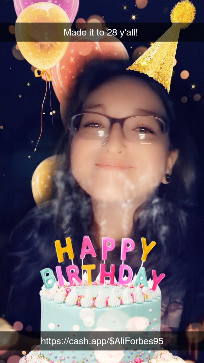 AliceSnow95's tweet photo. I MADE IT TO 28 Y'ALL!

#HBD #HappyBirthday #HappyBirthdaytome 

https://t.co/bq7wxrBQyf https://t.co/DKhHNOjMI6
