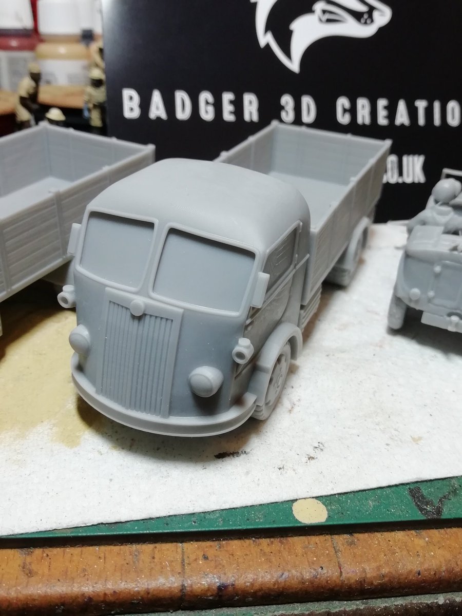 Zaba_76's tweet photo. New delivery from badger 3d creations, Two Fiat 626 trucks and Elefantino gun with Tractor and crew. #badger3dcreations https://t.co/lvqayGZ5Qw