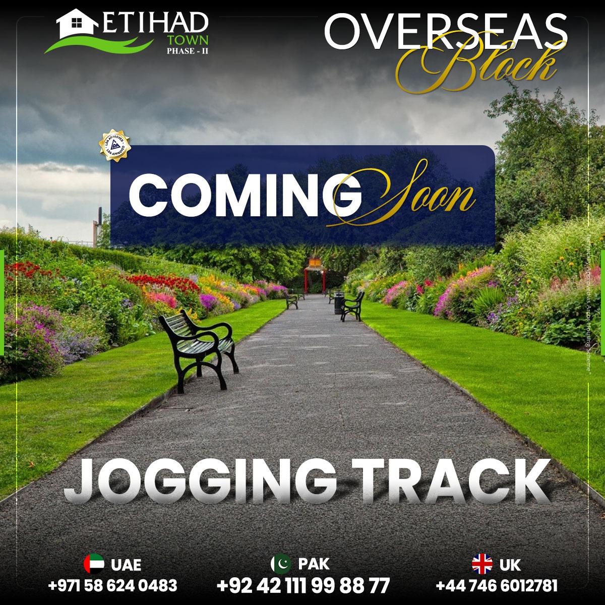 Big news from Etihad Town Phase II! Introducing the Overseas block with top-notch amenities! 🏡 Act fast to seize fantastic deals and dive into a golden investment opportunity! 🚀

For more information,
🇵🇰📲 (042) 111 99 88 77

#EtihadTownPhase2 #overseasblock