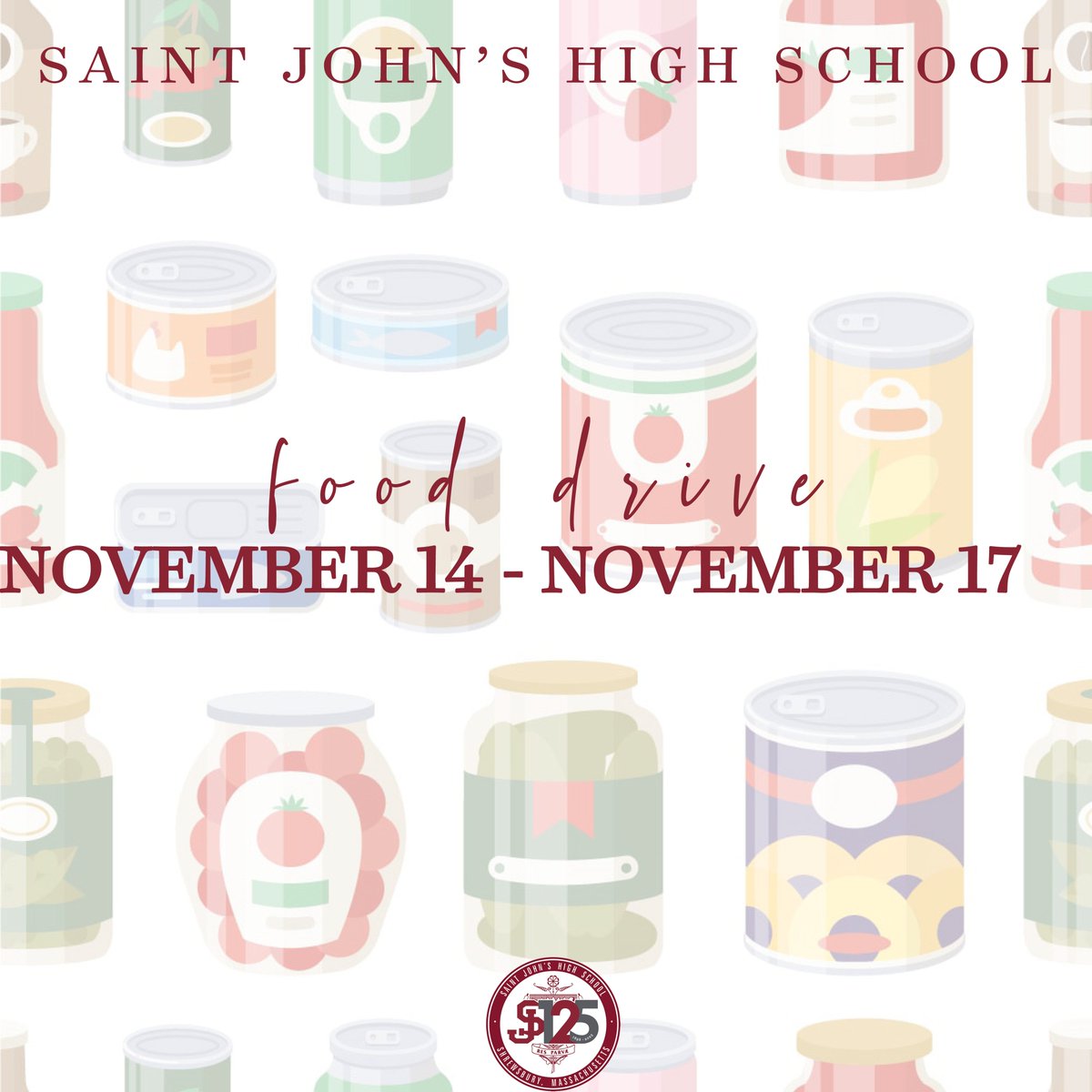Our annual food drive begins today!

This year, we are once again supporting two separate food pantries, St. John's Food for the Poor and Our Lady of Providence Parish.

All non perishables are welcomed.

Thank you in advance for all your help and generosity. ❤