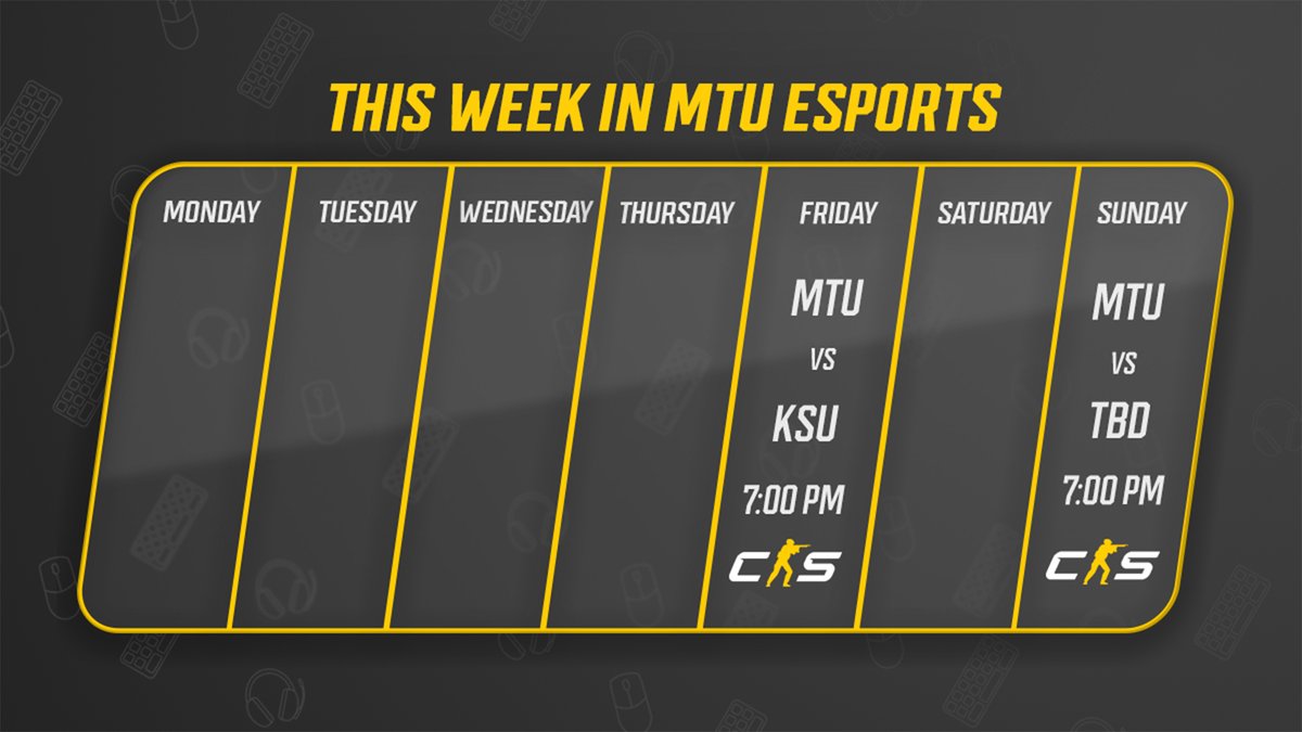 This Week in Michigan Tech Esports (<a href="/MTUEsports/">Michigan Tech Esports</a>) #FollowTheHuskies

📝 michigantechhuskies.com/sports/esports…