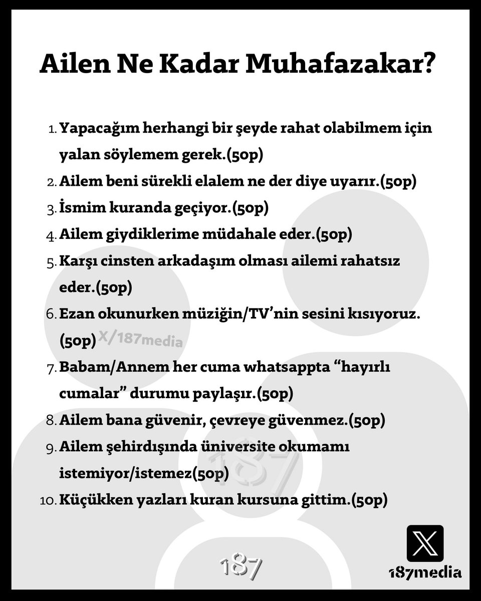 187Media's tweet photo. Ailen Ne Kadar Muhafazakar? (?/500) https://t.co/VUVjKdrrmM