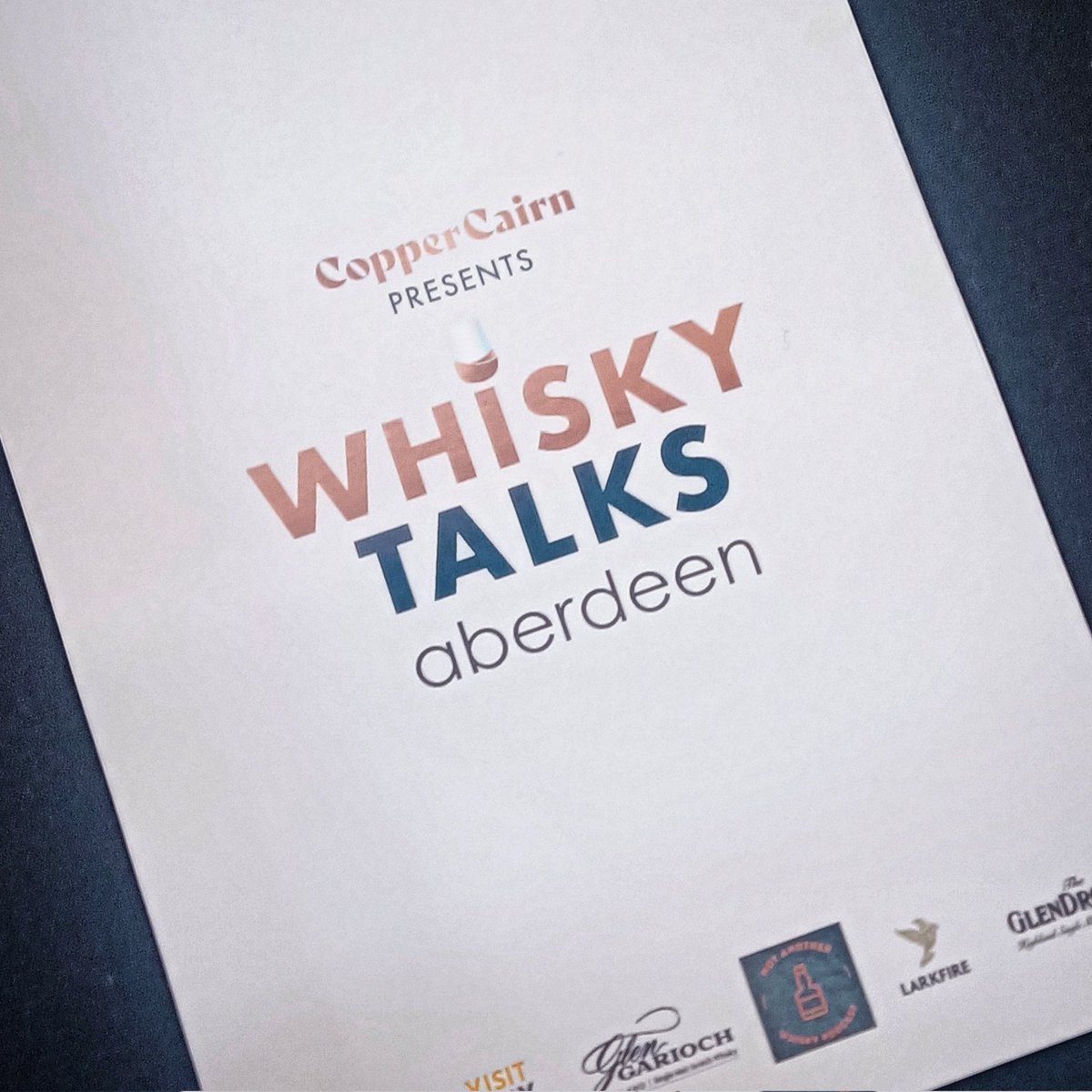 Looking forward to an interesting afternoon in Aberdeen. @CopperCairn #whiskytalks