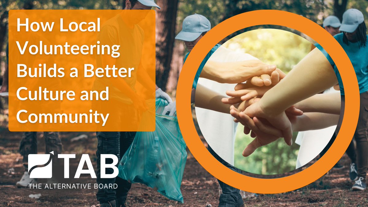 TAB_Boards's tweet photo. For some great ideas on implementing a volunteer program in your business, read “How Local Volunteering Builds a Better Culture and Community” at The Alternative Board (TAB).
https://t.co/UXHYr4Qvde
#tabboards #businesscoaching #sustainability #volunteerism https://t.co/5cr164dod7