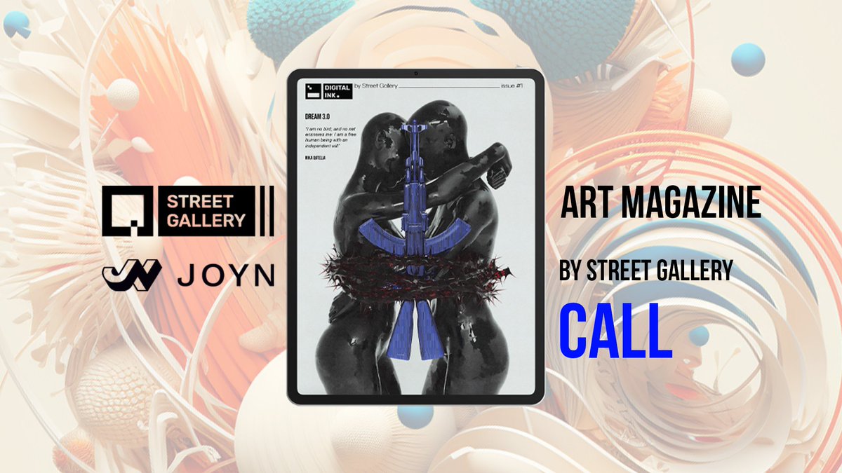 OPEN CALL 📣

We are ready for new adventures and announcing the call with @joynxyz for the second edition of Digital Ink Art Magazine.

Digital Ink by Street Gallery is a digital magazine that is dedicated to art and artists.

Our goal is to create new media with the help of NFT…