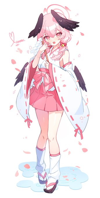 「改造巫女服 ピンク髪」のTwitter画像/イラスト(新着)