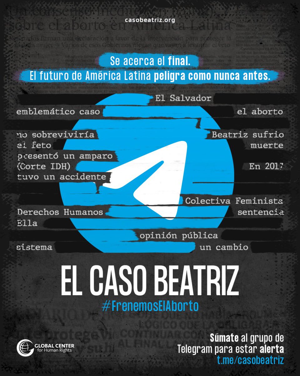 EL DERECHO A LA VIDA EN RIESGO

La Corte Interamericana de Derechos Humanos emitirá pronto su fallo sobre El Caso Beatriz.

Esta votación es crucial porque define si una industria multimillonaria será la que decida tus derechos.

Mantente alerta: t.me/casobeatriz