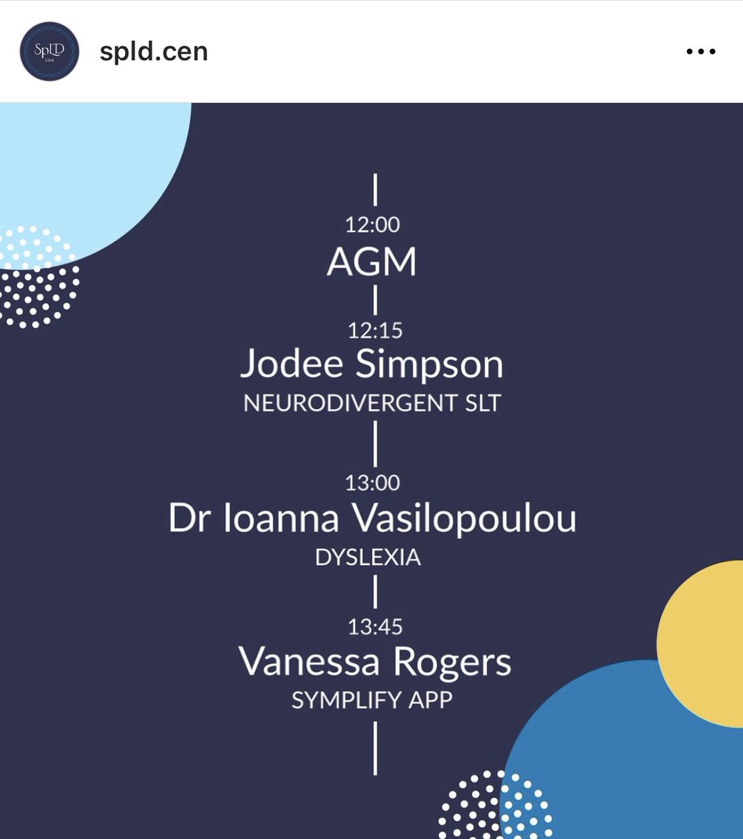 spldsiglondon's tweet image. 3 days to go! Friday 17 November 12-2.30pm. Email spldsiglondon@gmail.com for the meeting link. #spld #sen #slt #dyslexia #Neurodiversity #symplifyapp