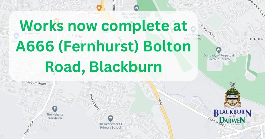 ✅ Works now complete at A666 (Fernhurst) Bolton Road, Blackburn ✅ It has taken longer than we expected, and we have had to constantly chase Fulcrum throughout the morning, but the work on the A666 has been removed, and the road has returned to norma… ift.tt/B1RpIdi