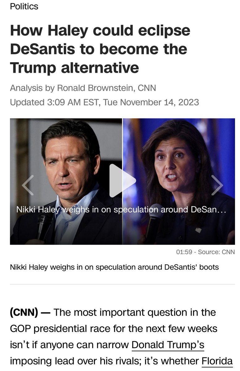 JillSAnthony's tweet image. Good Morning ☀️ #TeamSanity 

My only thought this morning is: 

The “powers” that be are trying really hard to make Nikki Haley happen. I’ve been pointing out for awhile, she has zero grassroots support and they’re is very little interest in her, outside of media. 

This primary…