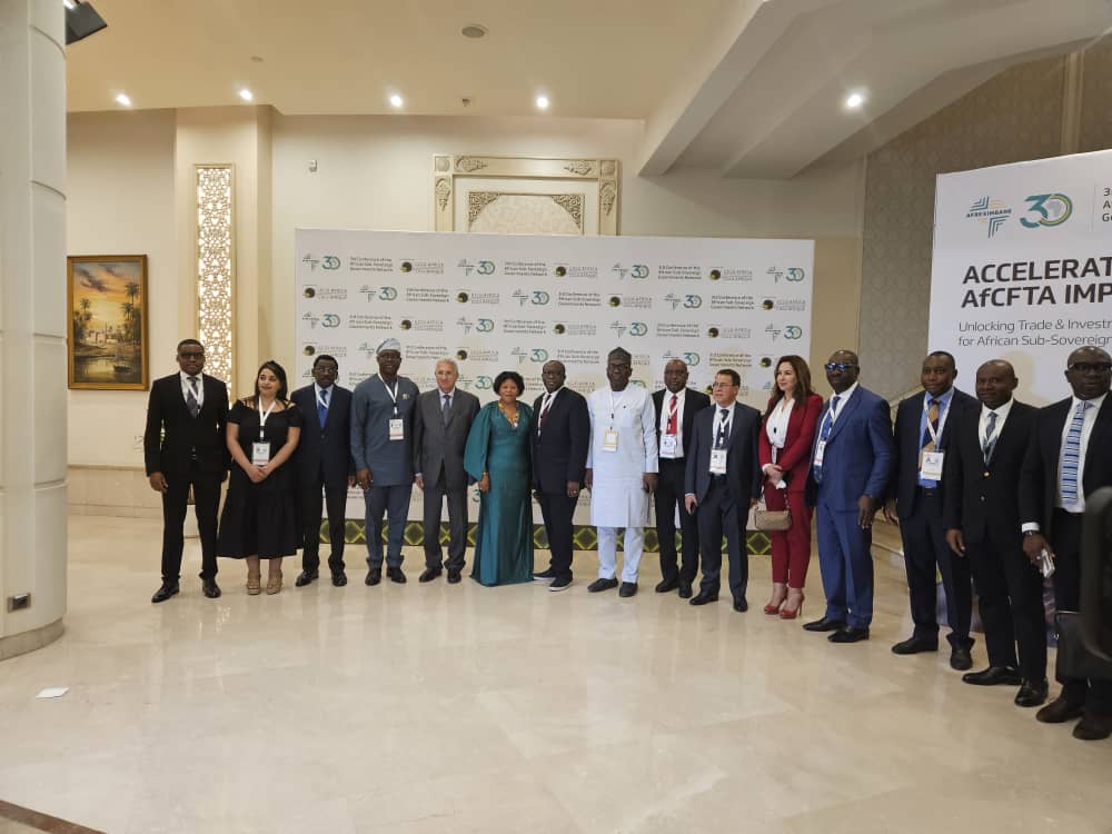 CRSGovt's tweet photo. H E, Rt. Hon. Peter Odey representing the Governor of Cross River, H E, Sen. Prince Bassey Otu at the 3rd Conference of the African Sub-Sovereign Government Network currently going on at the Intra-African Trade Fair in Cairo, Egypt organized by the African Import-Export Bank. https://t.co/gV6gganwFi
