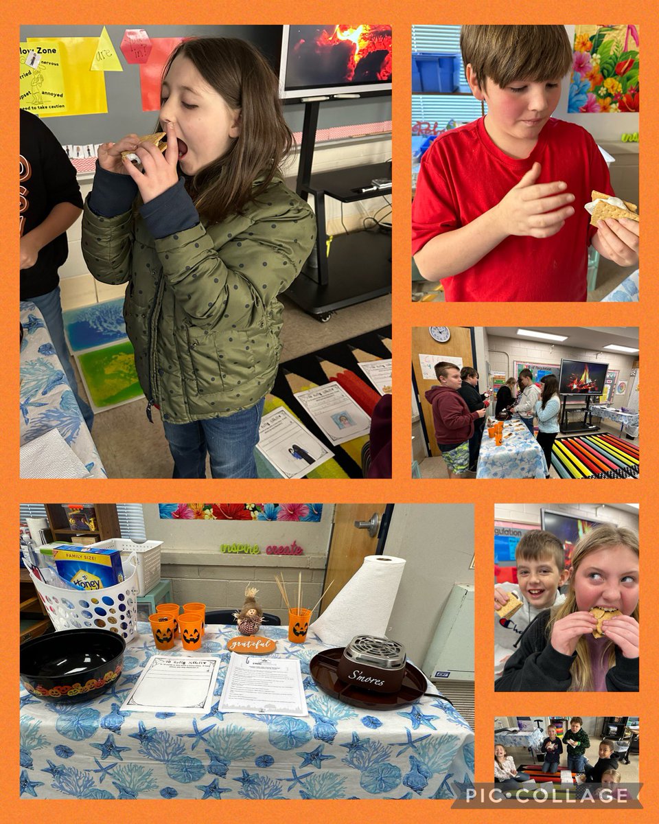 Challenging our creativity by writing 10 words or less scary stories, then making s’mores and telling our stories by the campfire. What a fun way to end our Halloween week lessons! <a href="/BBCMES/">BBCES</a> <a href="/BrashearMelia/">Melia Brashear</a> #giftedandtalented