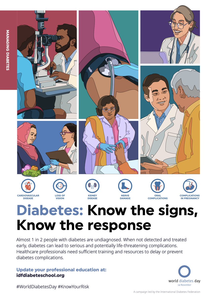 #WorldDiabetesDay is the world’s largest diabetes awareness campaign. @ispad_org is proud to join the International Diabetes Federation campaign #WorldDiabetesDay #KnowYourRisk and advocates for a better world for children, adolescents and young adults with diabetes