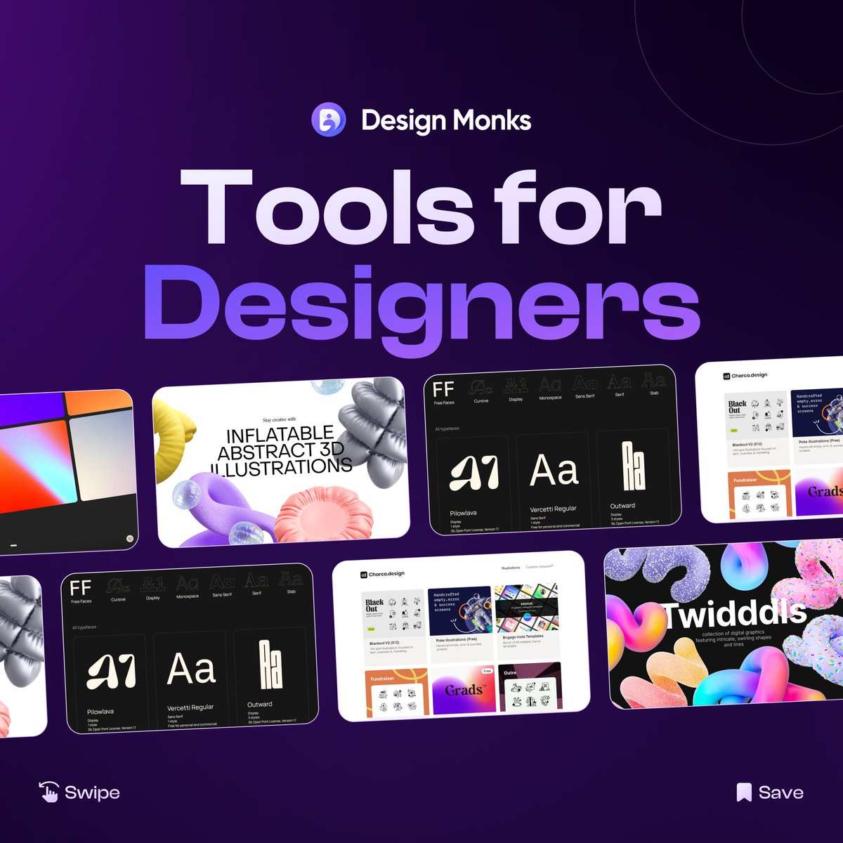 design_monks's tweet image. Make your designs awesome with these cool creative tools! 🚀🎨

#DesignUpgrade #CreativeTools #DesignTools #CreativeSoftware #ColorPalettes #ProjectManagement #UpgradeYourCraft #DesignMagic #DigitalDesign #CreativeTools #DesignInspiration #EasyDesign #CraftElevation