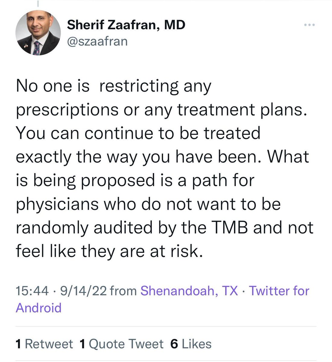 PTSDAdvocate's tweet photo. @sarahGad2024 @ibdgirl76 The Texas Medical Board sent out a newsletter in 12/2018 that the #GuideLies were not for #ChronicPain. As you saw in the video above, that’s not what the Drs are saying. 
Here’s the news letter &amp; posts with the head of the TMB.
2/4 https://t.co/jVMduavsJZ