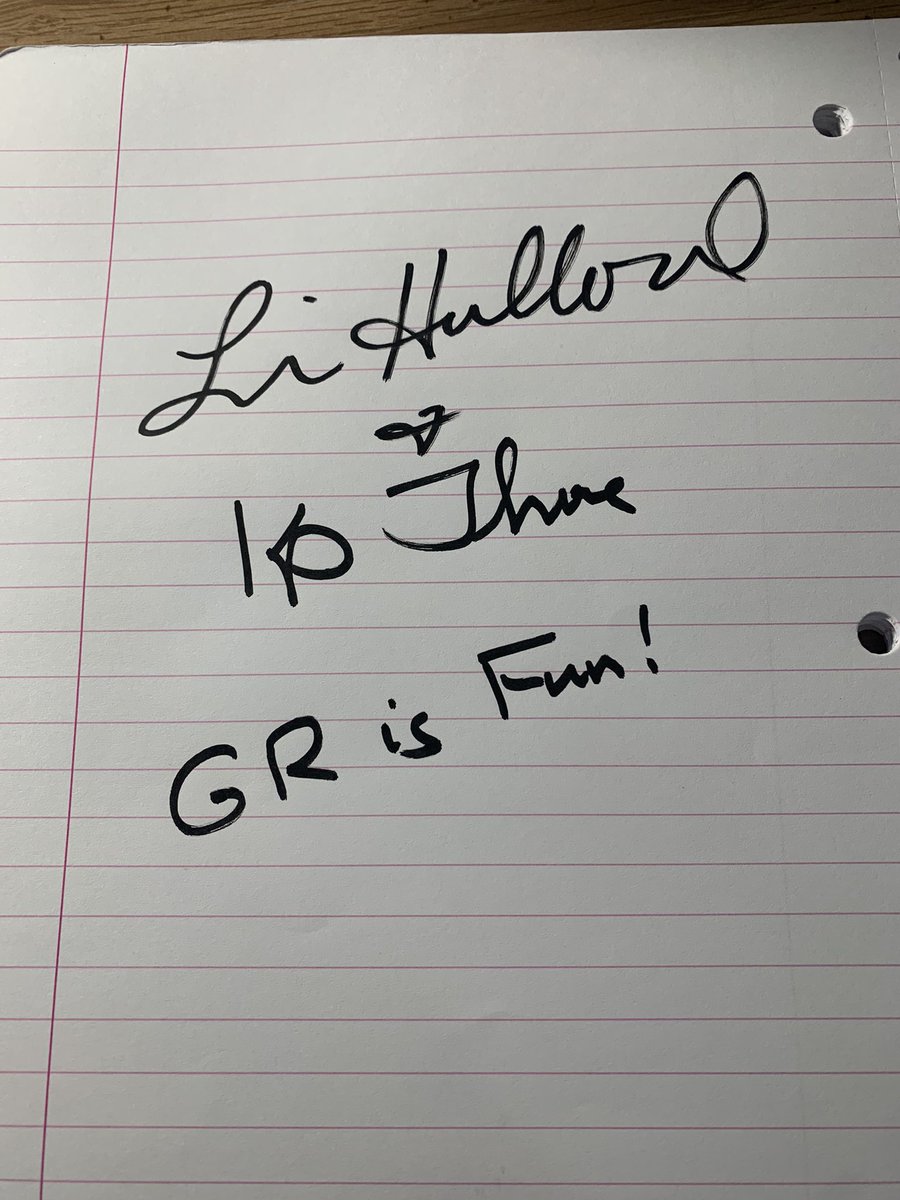 Kip Thorne’s and Lia Halloran’s autograph on my GR notebook &amp; picture!!! ❤️❤️
