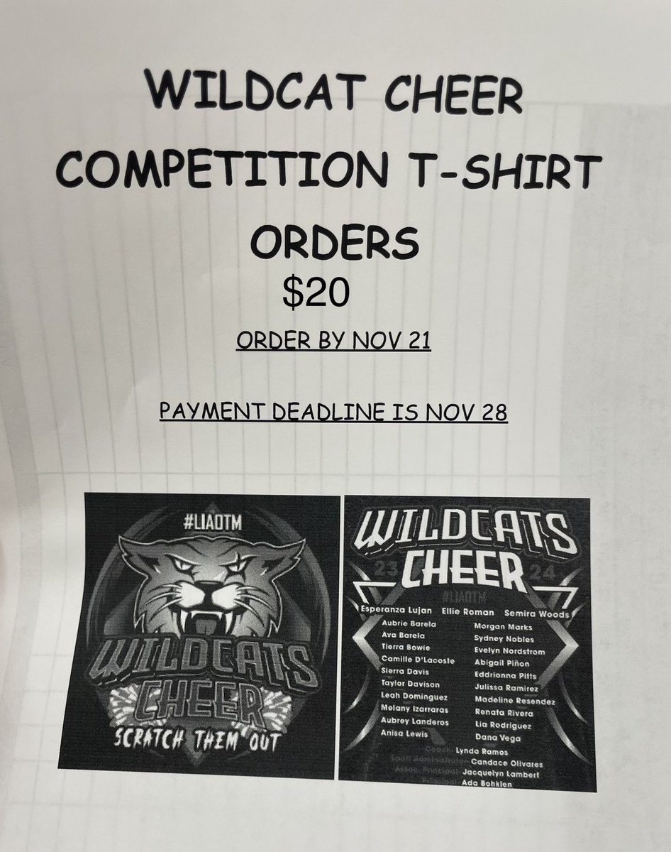 Brittany Nordstrom (@bnordstromnisd) on Twitter photo If you are interested in purchasing a cheer shirt from <a href="/EvieNordstrom/">Evie Nordstrom</a> , let me know! Orders are due by November 20. <a href="/SotomayorCheer/">SotomayorCheer</a> If you are interested in purchasing a cheer shirt from <a href="/EvieNordstrom/">Evie Nordstrom</a> , let me know! Orders are due by November 20. <a href="/SotomayorCheer/">SotomayorCheer</a>