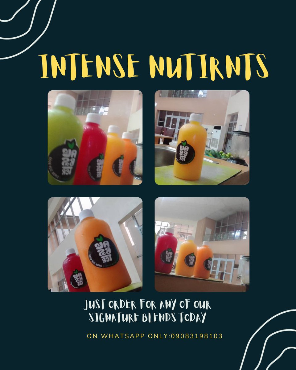 AlabasterJuice's tweet photo. Stay healthy with Alabaster's range of Natural and organic drinks. WhatsApp orders: 09083198103 #jAda #Universities #Portable #TheNLC @IITA_CGIAR @NihortNG @WFP @AfricaDaikin @marketsquarengr https://t.co/eorfLHOV20