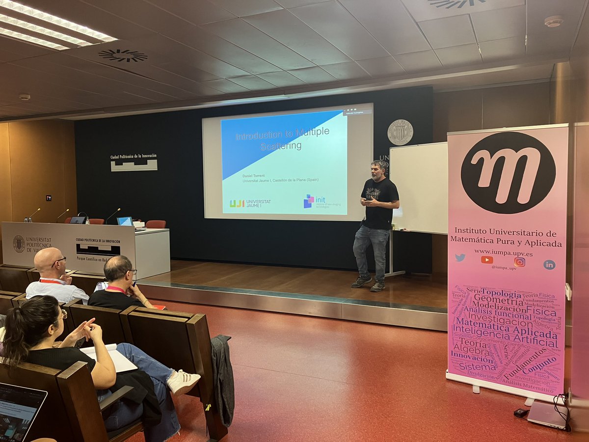 This afternoon at the Training School on Acoustic &amp; Elastic (Meta)-Materiald, Pr. Daniel Torrent is lecturing on the topic of multiple scattering theory!

More information on tsmeta.blogs.upv.es