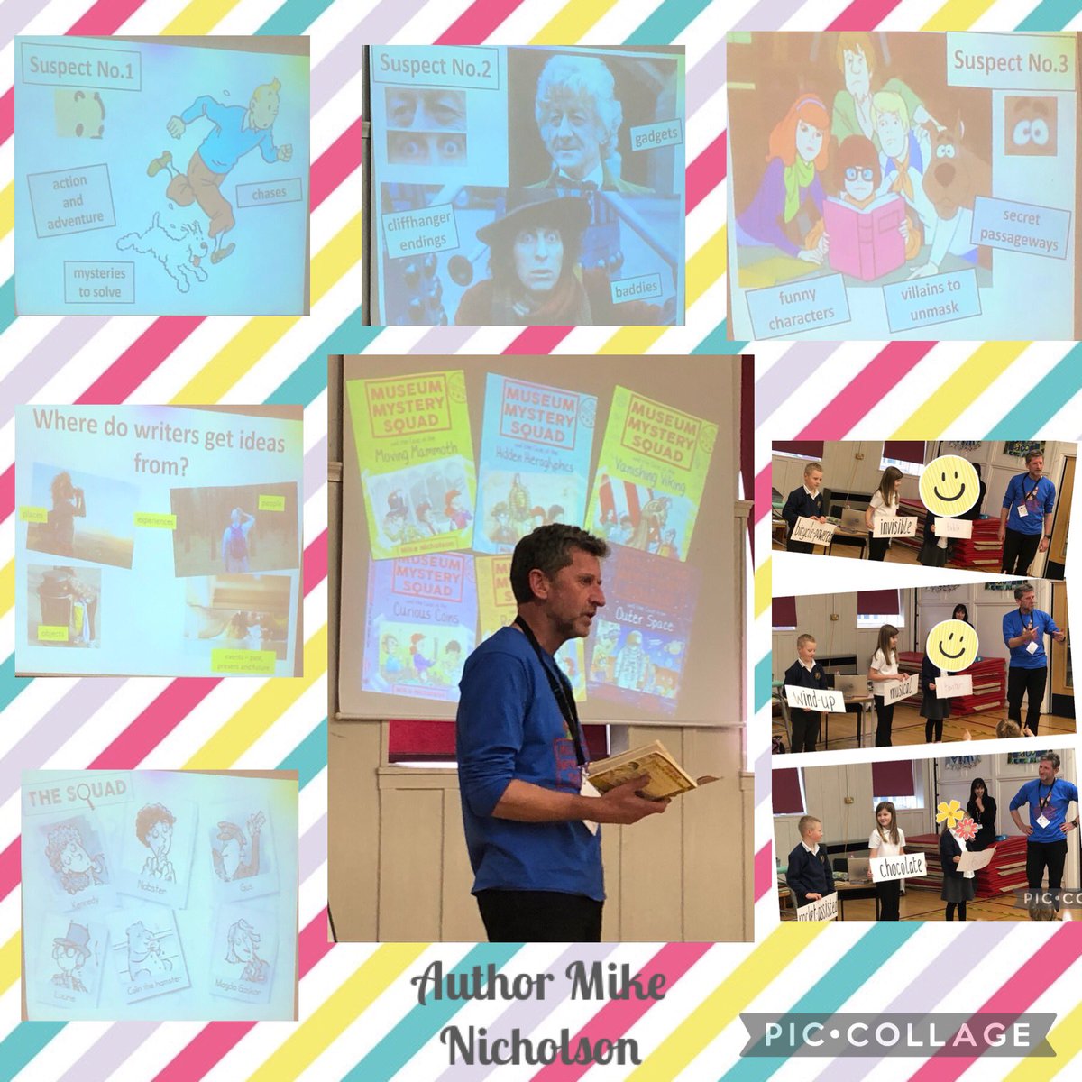 PittencrieffPS's tweet photo. P3-7 had a fantastic experience this afternoon with author Mike  Nicholson  @writerblighter and @onfifelibraries - He was telling us where he gets his mystery story ideas, what inspires him  and how to put together your writing ideas! #authorvisit #inspiration https://t.co/7uXya0uV8K
