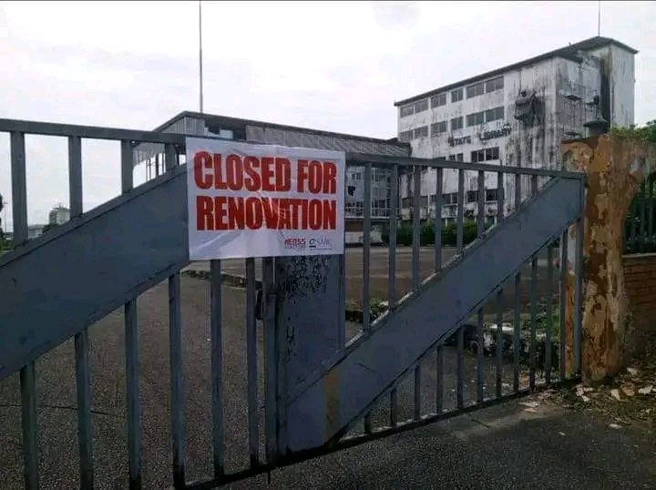 The Cross River State Governor, HE Sen. Prince Bassey Edet Otu in line with his People First Mantra is set to fulfill yet another of his promises as the Cross River State Library Complex is closed for renovation.

The general public should take note.