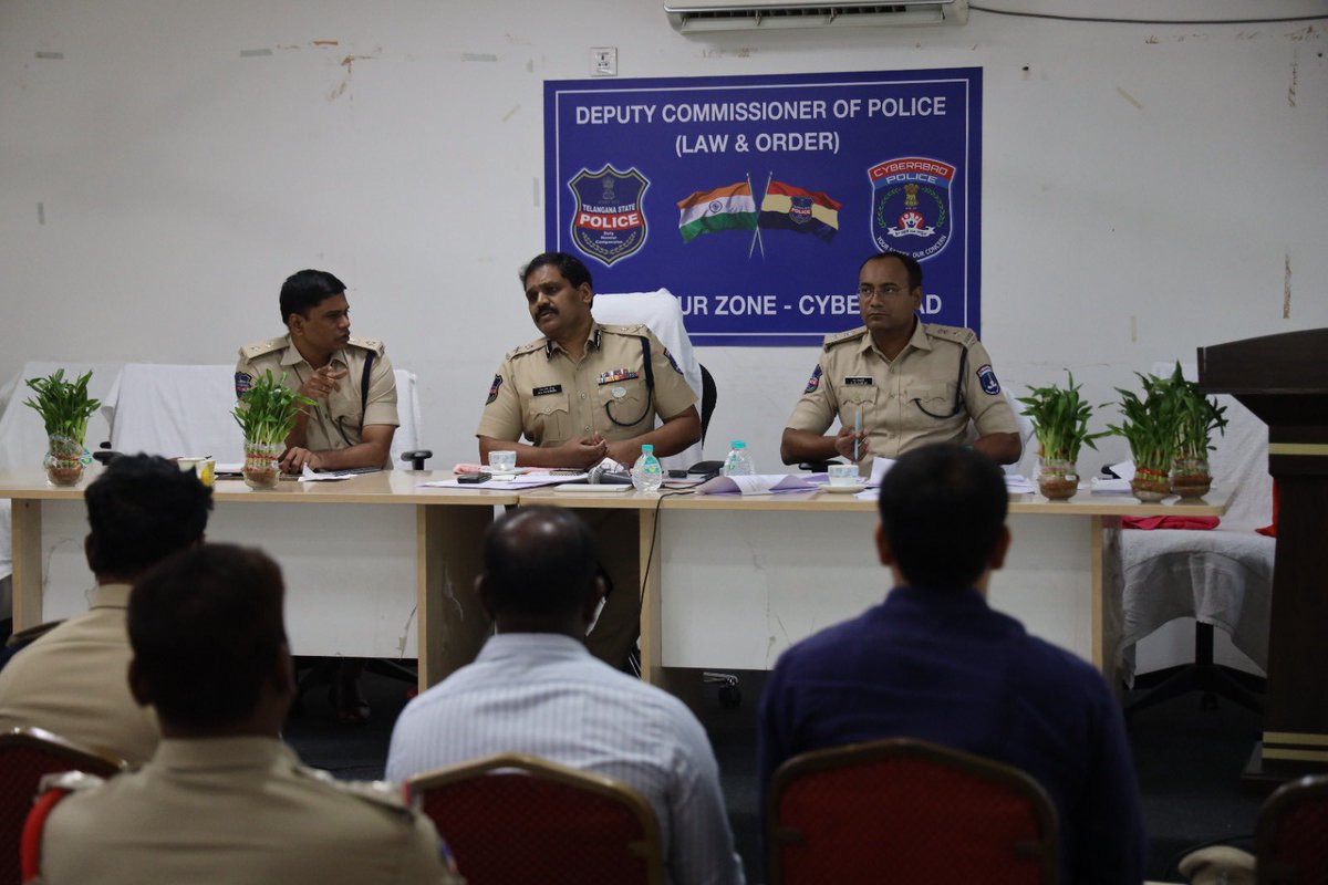 Cyberabad CP Stephen Raveendra IPS led a meeting today with key officials to enhance security for the upcoming Telangana State Legislative Assembly elections in Serilingampally and Patancheru Constituencies,accentuating the commitment to a secure and democratic electoral process.