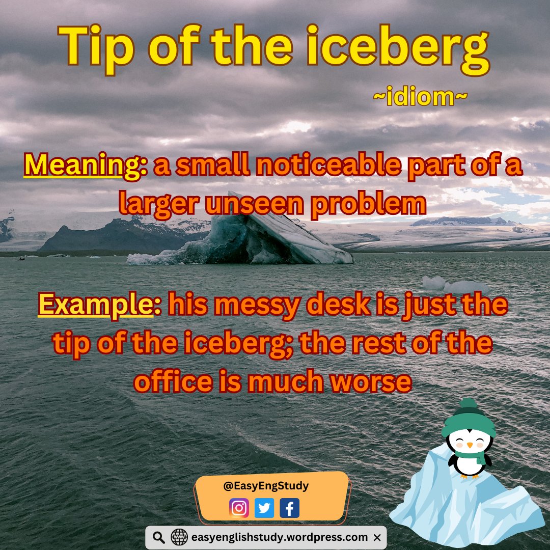 EasyEngStudy's tweet photo. Web: https://t.co/6IOBbtSbmn

#english #englishspeaking #speakenglish #englishtips #learningenglish #learnenglish #toefl #grammar #vocabulary #영어 #英語 #teaching #englishvocabulary #learn #learning #englishlearning #englishgrammar #onlineclasses #online #idioms #onlinelearning https://t.co/d127zR9wWj