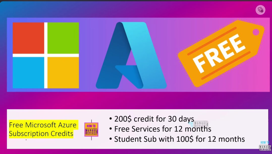 htmdcommunity's tweet image. [🎥] Setup Azure LAB for free - youtu.be/JS7hYfRokMA
 Azure Subscription with Free Credits 3 Methods to get 200$ 100$ 150$
Get Azure free credit of USD200$
Azure for Students with free Azure credit of 100$
Free Services for 12 months
#Azure #Azureforstudents #msintune
